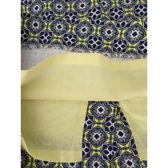 J.Crew Pencil Skirt Black Yellow White Geometric Print Lined Juniors Size 00 - Picture 11 of 11